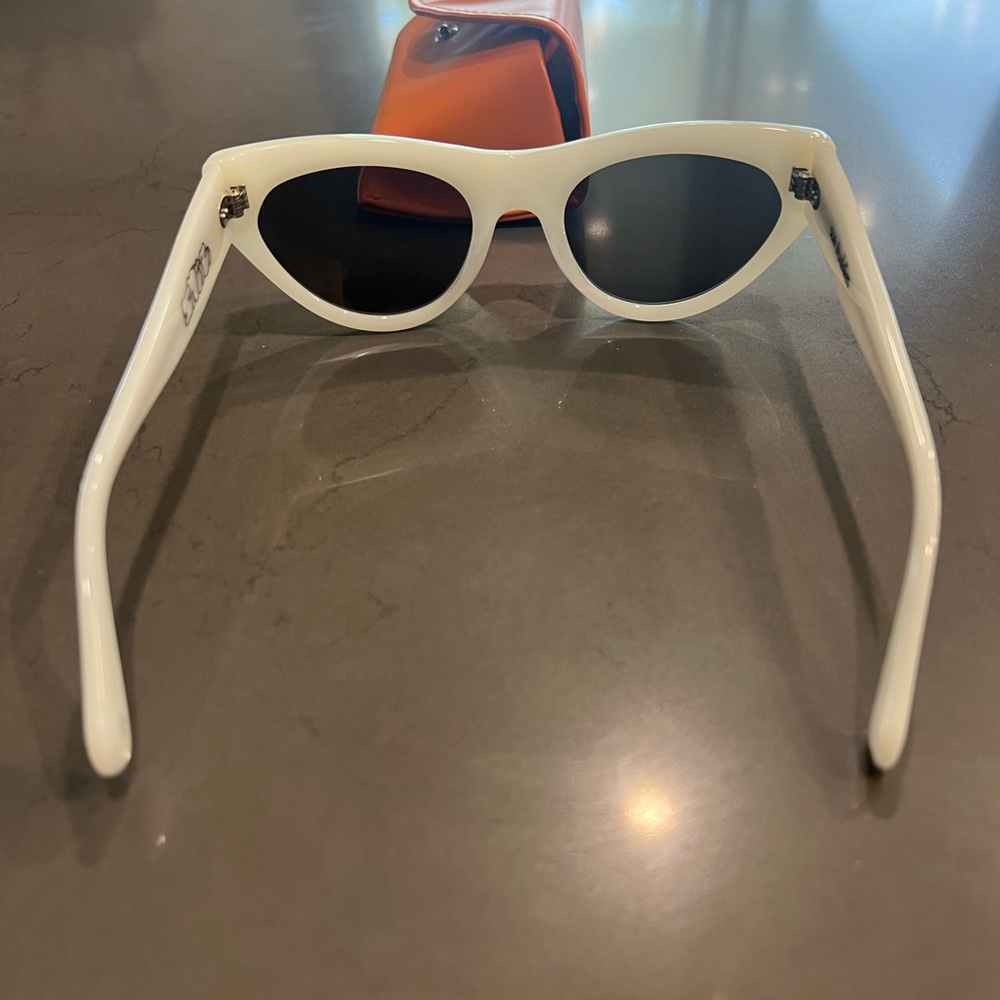 Sun Buddie Eyewear White Cat Eye Sunglasses View 6